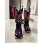 Bota Texana em Couro Faca Bainha Rosa