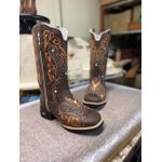 Bota Texana em Couro Tribal Marrom