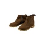 Botina Oliveira Infantil Tradicional Nobuk Oliva com Zíper