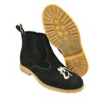 Botina Oliveira Infantil Tradicional - zíper- Preto nbk com bordado cavalo 