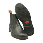 Botina Oliveira Vira Francesa Tradicional Bico Redondo Preto liso
