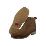 Botina Oliveira Vira Francesa Tradicional Bico Quadrado Nobuk Oliva