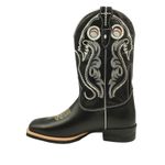 Bota 10.021 preta/preta bordado branco 