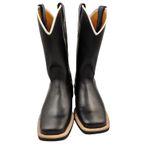 Bota 10.021 Anilina preta / Anilina preta sem bordado