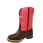 Bota Oliveira - Infantil - Café Brown / Rosa