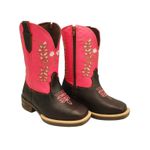 Bota Oliveira - Infantil - Café Brown / Rosa