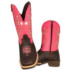 Bota Oliveira - Infantil - Café Brown / Rosa