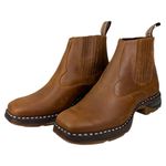 Botina Vira Francesa - Solado Jump Crazy Horse Castor 