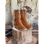 Bota Oliveira Vira Francesa Bico Redondo Castor Nobuk Sem Florão