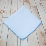 Fralda Babita 40x40cm Quadriculada PREMIUM com picueta azul - (unidade)