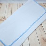 Fralda Ombro 40x80cm Quadriculada PREMIUM com picueta azul - (unidade)