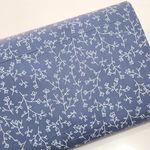 Tecido Tricoline 100% algodão flores pequena - Jeans