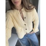Cardigan Gio - Amarelo Manteiga