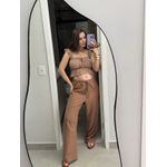 Cropped Flower - Marrom