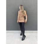 Blusa Francesca Alongada - Camel 