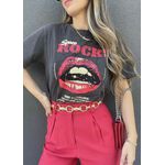 T-shirt Lips - Chumbo