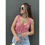 Cropped Vichy - Vermelho
