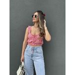 Cropped Vichy - Vermelho