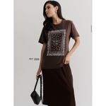 T-shirt Boho - Marrom