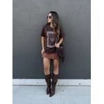 T-shirt Boho - Marrom