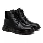 Bota Masculina Coturno BX66 em Couro - Preto