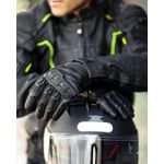 LUVA TEXX MOTOCICLISTA COURO PANTHER PRETA
