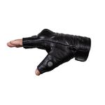 LUVA TEXX MOTOCICLISTA LIBERTY MEIO DEDO PRETA