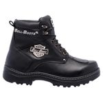 Bota Coturno Motociclista Couro Legitimo Cano Baixo Bell Boots Preta