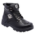 Bota Coturno Motociclista Couro Legitimo Cano Baixo Bell Boots Preta