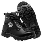 Bota Coturno Motociclista Couro Legitimo Cano Baixo Bell Boots Preta