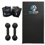 Kit treino em casa - colchonete + par de caneleira 1kg + par de halter 1kg 