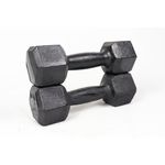 Par de halter sextavado 9kg pintado | iniciativa fitness
