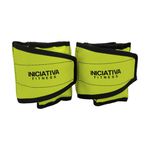 Caneleira de peso 2kg amarelo neon - par | iniciativa fitness