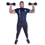Dumbbell sextavado 12kg pintado - unidade | iniciativa fitness