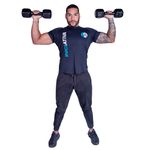 Dumbbell sextavado 28kg pintado - unidade | iniciativa fitness