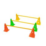 Kit 3 pares de cones de agilidade com barreiras