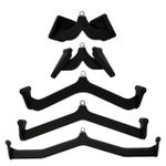 Kit 5 puxadores anatômico emborrachados | iniciativa fitness