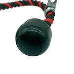 PUXADOR TRÍCEPS CORDA CROSS OVER PRETO E VERMELHO| INICIATIVA FITNESS