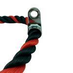 PUXADOR TRÍCEPS CORDA CROSS OVER PRETO E VERMELHO| INICIATIVA FITNESS