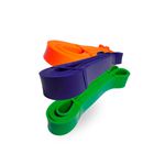 KIT TREINO ANILHA 4KG EMBORRACHADA PAR, KETTLEBELL 4KG EMBORRACHADO, KIT SUPER BAND 3 INTENSIDADES