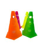 Cone de agilidade de silicone com furos