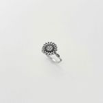 Anel girassol com zircônias prata 925 