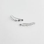 Brinco ear cuff estrelinhas prata 925 