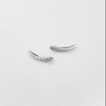 Brinco ear cuff folha prata 925 