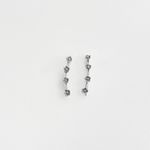 Brinco ear cuff quatro florzinhas indianas prata 925 