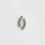 Brinco ear cuff rosas prata 925