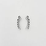 Brinco ear cuff seis corações vazados prata 925