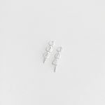 Brinco ear cuff três corações prata 925 