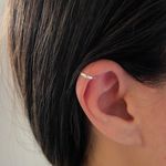 Piercing fake argolinha fina lisa prata 925 