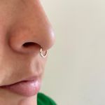 Piercing fake argolinha fina lisa prata 925 